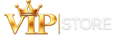 logo vip store doré avec couronne