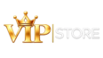 logo vip store doré avec couronne