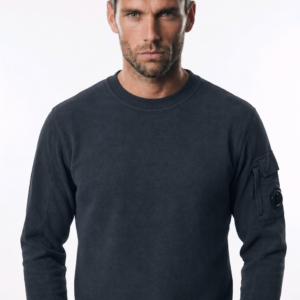 sweatshirt bleu ardoise impeccablement lissé